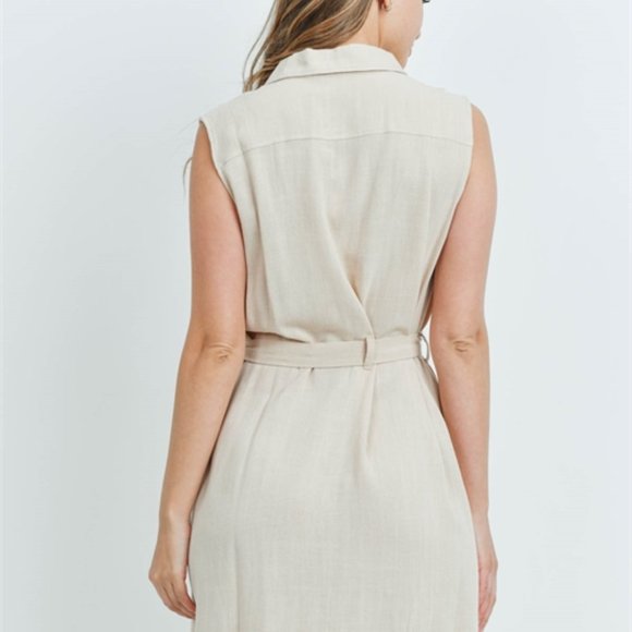 #30 Cream Belted Dress - Picture 4 of 16